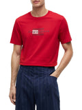 TOMMY H U PRE T-shirt script flag regular fit rosso