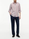 TOMMY H U PRE Camicia flex popeline seasonal righe rosso
