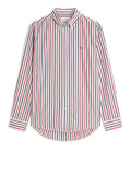 TOMMY H U PRE Camicia flex popeline seasonal righe rosso