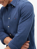 TOMMY H U PRE Camicia knit piquet featherweight blu