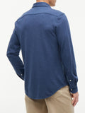 TOMMY H U PRE Camicia knit piquet featherweight blu
