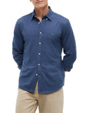TOMMY H U PRE Camicia knit piquet featherweight blu