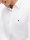 TOMMY H U PRE Camicia knit piquet featherweight bianco