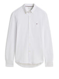 TOMMY H U PRE Camicia knit piquet featherweight bianco