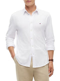 TOMMY H U PRE Camicia knit piquet featherweight bianco