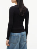 TOMMY J D COL T-shirt manica lunga nero