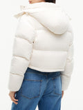 TOMMY JEANS Piumino alaska puffer cropped avorio