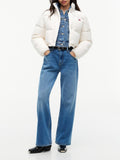 TOMMY JEANS Piumino alaska puffer cropped avorio