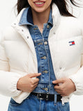 TOMMY JEANS Piumino alaska puffer cropped avorio