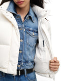 TOMMY JEANS Piumino alaska puffer cropped avorio