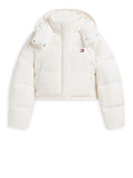 TOMMY JEANS Piumino alaska puffer cropped avorio