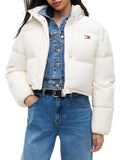 TOMMY JEANS Piumino alaska puffer cropped avorio