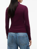 TOMMY J D COL Dolcevita slim fit BORDEAUX