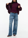TOMMY J D COL Dolcevita slim fit BORDEAUX