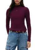 TOMMY J D COL Dolcevita slim fit BORDEAUX