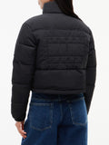 TOMMY JEANS Piumino flag back cropped nero