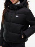 TOMMY J D COL Piumino puffer con zip nero