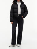 TOMMY J D COL Piumino puffer con zip nero