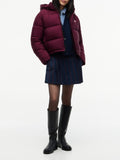TOMMY J D COL Piumino puffer con zip BORDEAUX