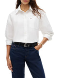 TOMMY J D COL Overshirt essential bianco