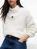 TOMMY J D COL Pullover collo alto avorio