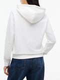 TOMMY J D COL Felpa cappuccio regular classic logo bianco