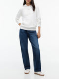 TOMMY J D COL Felpa cappuccio regular classic logo bianco