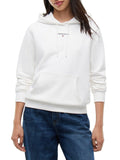 TOMMY J D COL Felpa cappuccio regular classic logo bianco