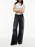 TOMMY J D COL Jeans daisy low rise loose fit grigio
