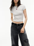 TOMMY J D COL Jeans daisy low rise loose fit grigio