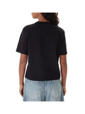 TOMMY J D PRE T-shirt boxy con badge logo nero
