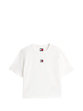 TOMMY J D PRE T-shirt boxy con badge logo bianco