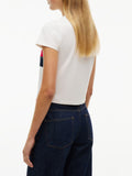 TOMMY J D PRE T-shirt con stampa bandiera avorio