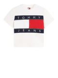 TOMMY J D PRE T-shirt con stampa bandiera avorio