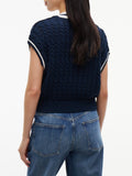 TOMMY J D PRE Gilet in maglia a trecce blu