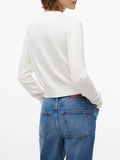 TOMMY J D PRE Pullover girocollo con bandiera avorio
