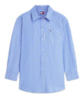 TOMMY J D PRE Camicia essential oversize blu