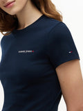 TOMMY J D PRE T-shirt slim fit logo essential blu