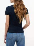 TOMMY J D PRE T-shirt slim fit logo essential blu