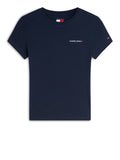 TOMMY J D PRE T-shirt slim fit logo essential blu