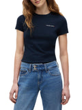 TOMMY J D PRE T-shirt slim fit logo essential blu