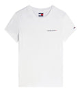 TOMMY J D PRE T-shirt slim logo essentrial bianco
