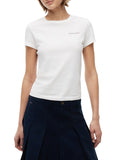 TOMMY J D PRE T-shirt slim logo essentrial bianco