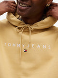TOMMY J U COL Felpa regular con cappuccio sabbia