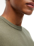 TOMMY J U COL Pullover slim essential verde