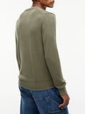 TOMMY J U COL Pullover slim essential verde