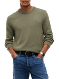 TOMMY J U COL Pullover slim essential verde