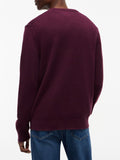 TOMMY J U COL Pullover slim essential BORDEAUX