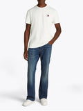 TOMMY J U PRE T-shirt regular badge bianco