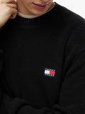 TOMMY J U PRE Maglioncino badge regular nero